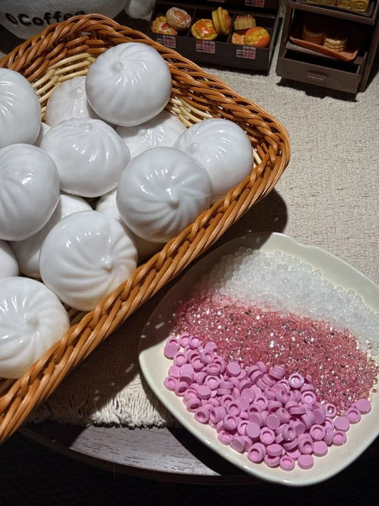 Bun-Shaped Handmade Stress Ball (Non-edible)